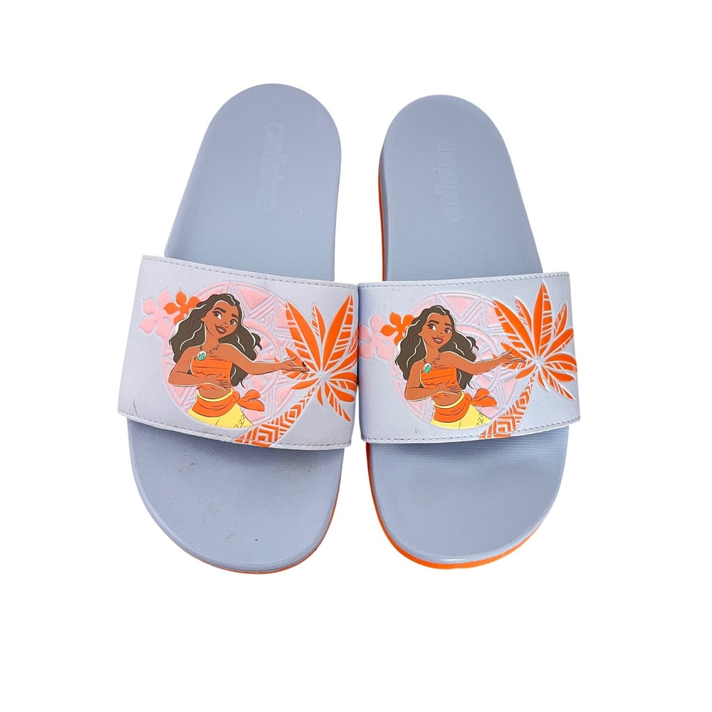 Adidas Adilette Slides Women 5 Blue Moana Disney HP7757 Sandals